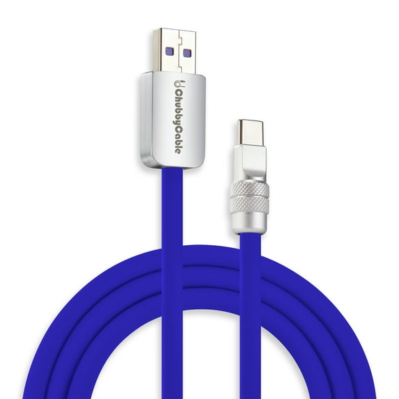 Chubby Cable 2.0 Fast Charging Cable 240W Silicone USB A to USB C Cord Charge & Data Sync, Dark Blue, 3.3FT