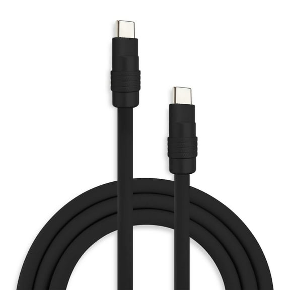 Chubby Cable 2.0 Classic Color 240W Fast Charging Cable, 3.3ft, USB-C to USB-C Charge & Data Sync Cable, Black-Black