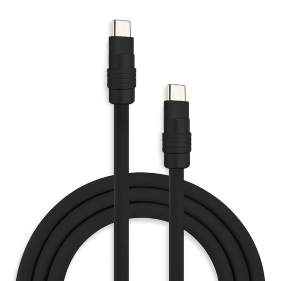 Chubby Cable 2.0 Classic Color 240W Fast Charging Cable, 6.6ft, USB-C to USB-C Charge & Data Sync Cable, Black-Black