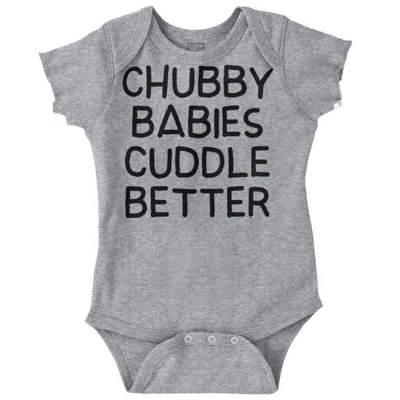Chubby Babes Cuddle Better Cute Pudgy Romper Boys or Girls Infant Baby Brisco Brands 12M