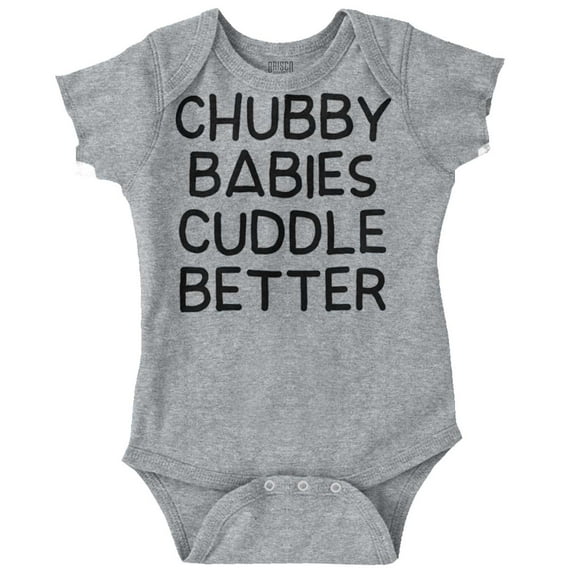 Chubby Babes Cuddle Better Cute Pudgy Romper Boys or Girls Infant Baby Brisco Brands 6M
