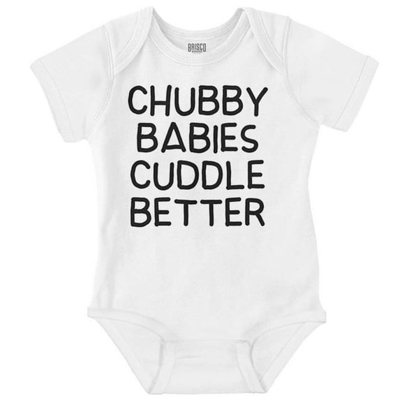 Chubby Babes Cuddle Better Cute Pudgy Romper Boys or Girls Infant Baby Brisco Brands NB