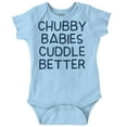 thumbnail image 1 of Chubby Babes Cuddle Better Cute Pudgy Romper Boys or Girls Infant Baby Brisco Brands NB, 1 of 7