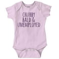 thumbnail image 1 of Chubby Bald Unemployed Funny Quote Romper Boys or Girls Infant Baby Brisco Brands 24M, 1 of 6