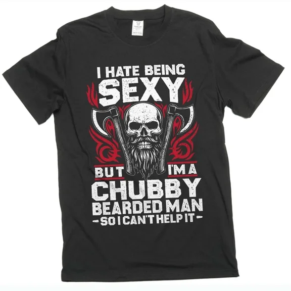 Chubby Bearded Man Dad Joke Husband Gift T-shirt
