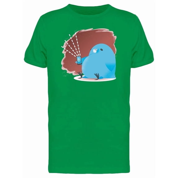 Chubby Bird With Smartphone Tee Men's -Image by Shutterstock