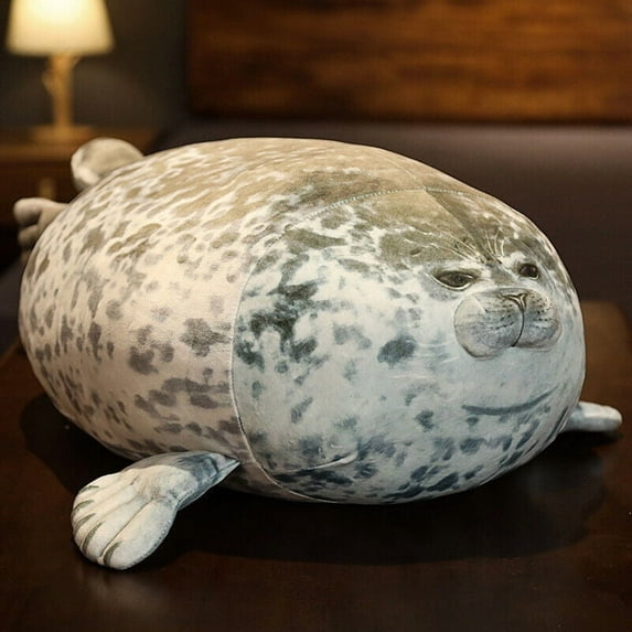 Chubby Blob Seal Plush Pillow Animal Toys Cute Ocean Stuffed Doll Christmas Gift