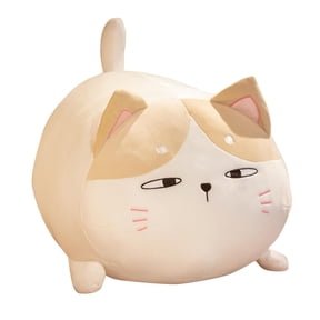 Chubby Cat Plush Toy, Japanese Dango Cat Stuffed Animal, Soft Pillow Doll - Huggable Round Design, Cute Facial Expression, Comfortable for Cuddling and Resting - for Kids & Adults, Bedroom, Living Ro