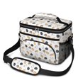 thumbnail image 1 of Chubby Cat White Pattern Insulated Lunch Box for Women Men, Medium Leakproof Cooler Bag with Adjustable Strap, 10"x6.7"x8", 1 of 6