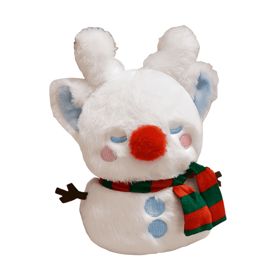 1Pc Christmas Deer Stuffed Animal -Cute Soft Deer Snowman Plush Toys Accompany Sleeping Doll Birthday Gift