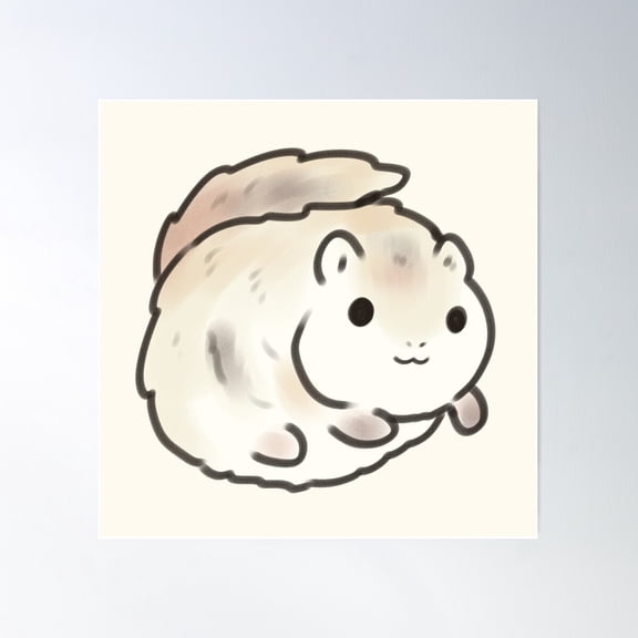 Chubby Flying Squirrel Poster Wall Art, Modern Wall Decor For Living Room Bedroom, 30x30 UNFRAMED