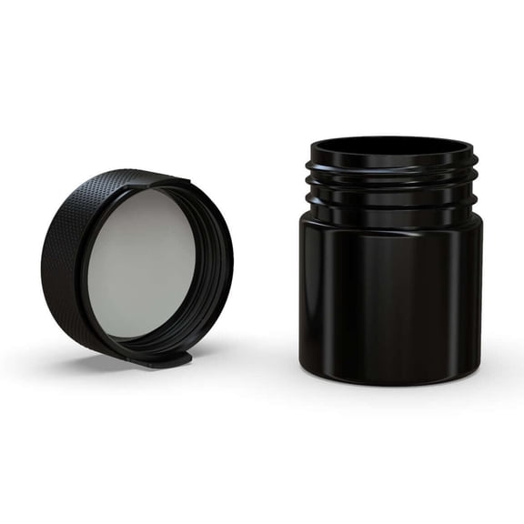 Chubby Gorilla 3FL.OZ Aviator CR Container With Inner Seal & Tamper, Opaque Black Container With Opaque Black Cap (10 Pack)