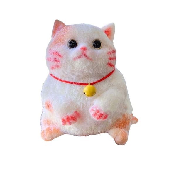 Chubby Kitty 3.5 Inch Slow Rising Squishy - Soft Realistic Cat Pinch & Squeeze Stress Relief Fidget, Cute Plump Decompression Novelty for Cozy Moments