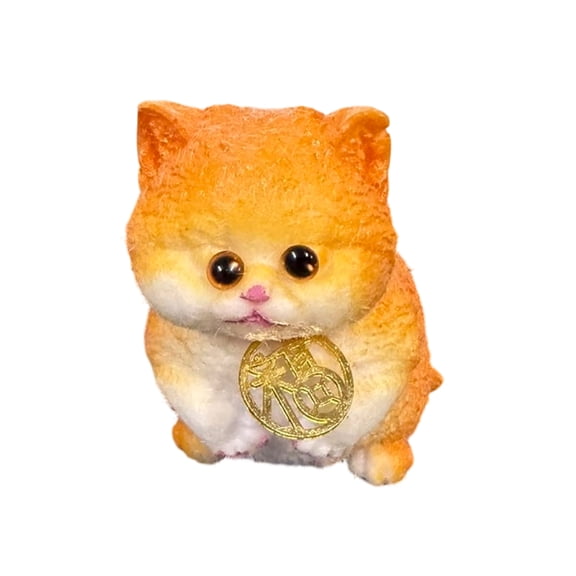Chubby Kitty 3.5 Inch Slow Rising Squishy - Soft Realistic Cat Pinch & Squeeze Stress Relief Fidget, Cute Plump Decompression Novelty for Cozy Moments