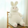 thumbnail image 1 of Chubby Lazy Rabbit Plush Toy, Soft Huggable Bunny Stuffed Animal, Cute Cuddle Pillow Buddy, Perfect Easter Gift for Kids Adults Rabbit Lovers, 1 of 7
