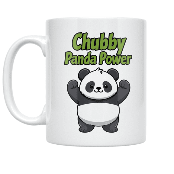 Chubby Panda Power - Animal Lover - 11 oz Ceramic Coffee Mug