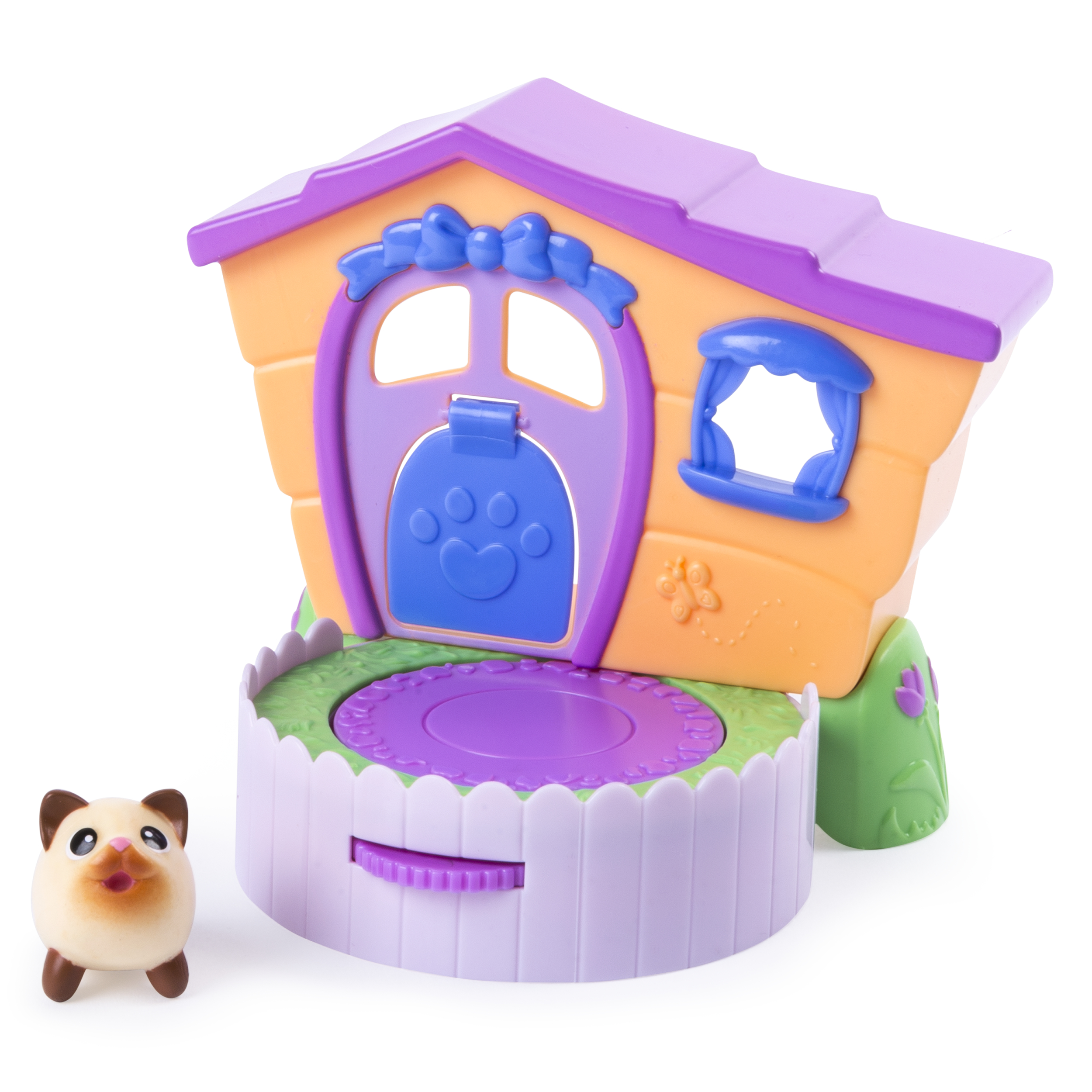 Chubby Puppies & Friends ? 2-in 1 Flip N? Play House Playset with Siamese Kitty Collectible Figure - image 1 of 6