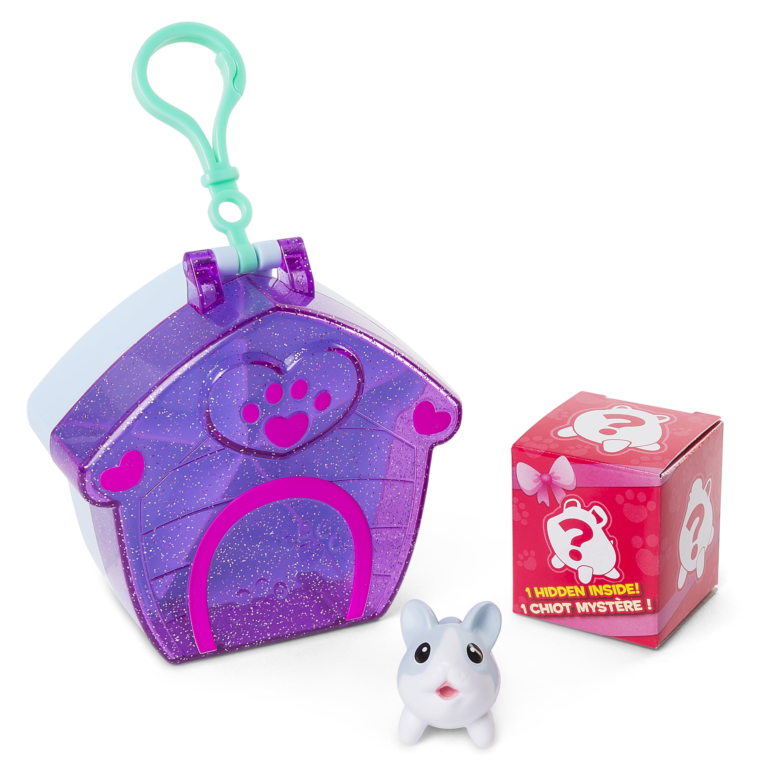 Chubby Puppies Friends Clip on Carry Case with Two Babies Blueberry Cream Bunny