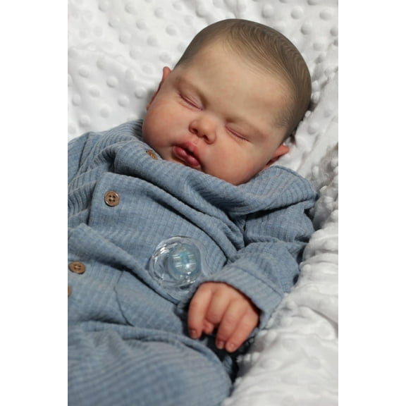 Chubby Reborn Baby Dolls, 24 inch Lifelike Realistic Adorable Dolls, Sleeping Cute Cloth Soft Body Doll Real Life Doll Gift for Age 3+
