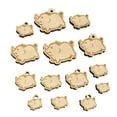 thumbnail image 1 of Chubby Round Rhino Wood Mini Charms Shapes DIY Craft Jewelry - No Hole - Various Sizes (16pcs), 1 of 7