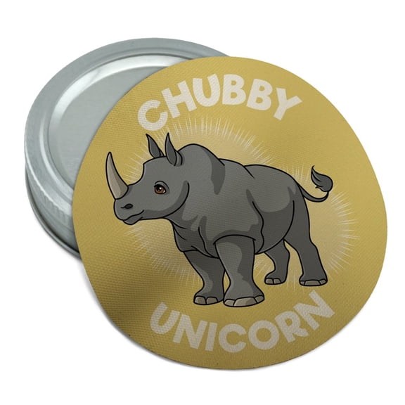 Chubby Unicorn Rhino Rhinoceros Round Rubber Non-Slip Jar Gripper Lid Opener