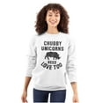 thumbnail image 1 of Chubby Unicorns Need Love Too Rhino Women Crewneck Sweatshirt Brisco Brands S, 1 of 6