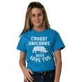thumbnail image 1 of Chubby Unicorns Need Love Too Rhino Women's Graphic T Shirt Tees Brisco Brands 4X, 1 of 6