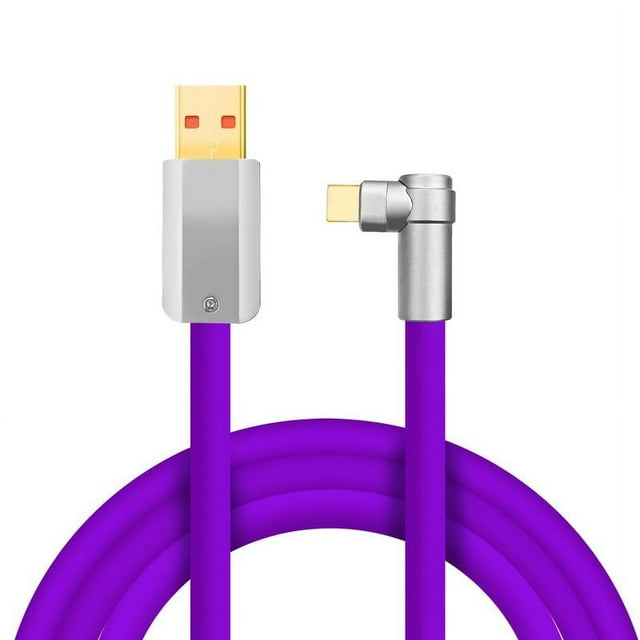Chubby Usb 90° Elbow Design Fast Charge Cable Right Angle Usb C High