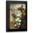 thumbnail image 1 of Chuchois, Eugene Henri 13x18 Black Modern Framed Museum Art Print Titled - Chrysanthemums In a Walled Garden, 1 of 5