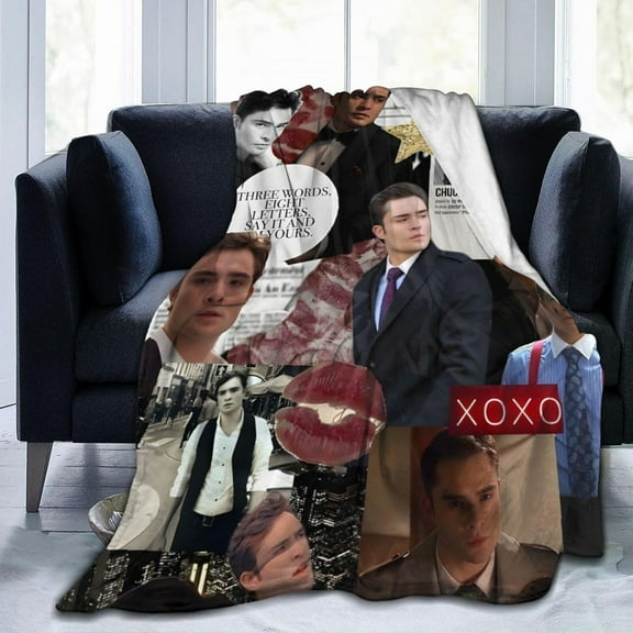 Chuck Bass Fleece Blanket for Couch - Throw Blanket Lightweight Ed Westwick Merch Super Soft Cozy Luxury Bed Blanket Microfiber and Throws for Sofa