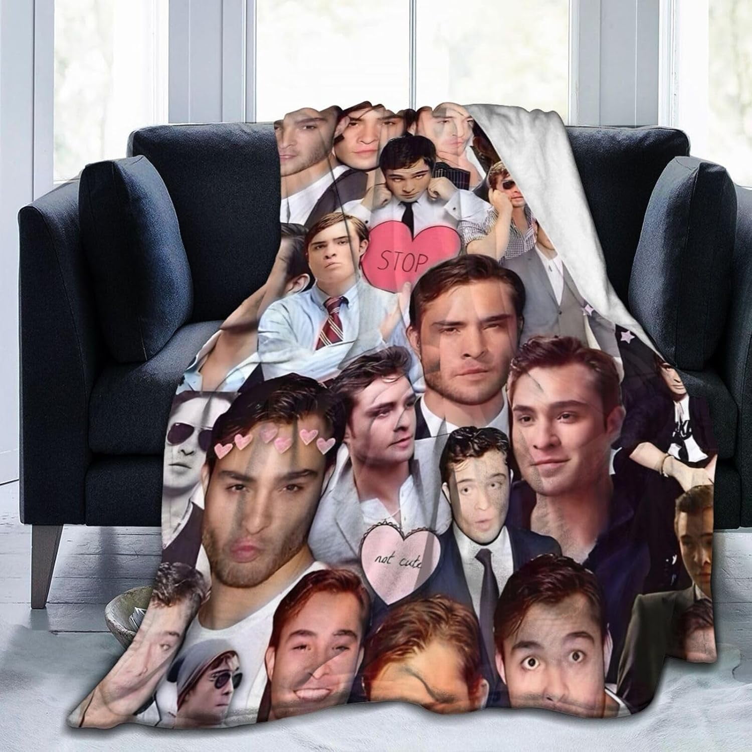 Chuck Bass Fleece Blanket for Couch - Throw Blanket Lightweight Ed
