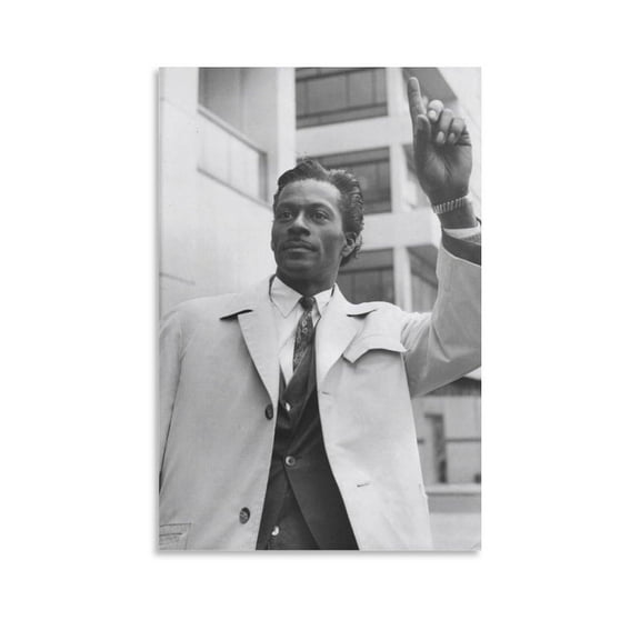 Chuck-Berry Poster Retro Style Poster Classic Rock Music Vintage Rock Posters Picture Print Wall Art Poster Painting Canvas Posters Artworks Gift Idea Room Aesthetic
