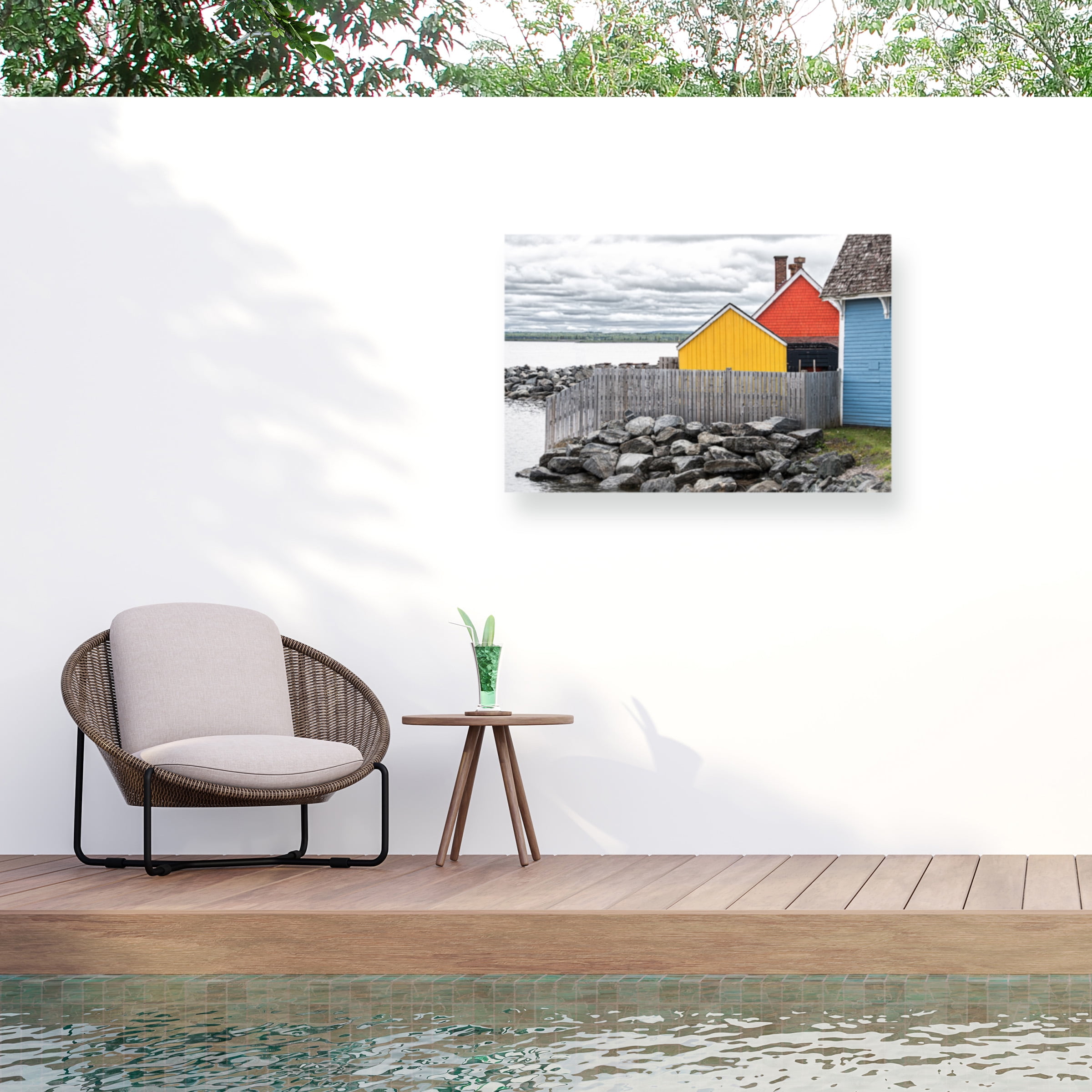 Chuck Burdick 'Coastal Geometry' Outdoor Canvas