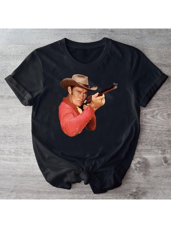 Chuck Connors The Rifleman Shooting Graphic Tee Shirt Unisex T-Shirt for Men and Women, up to Size 4XL-TH40650