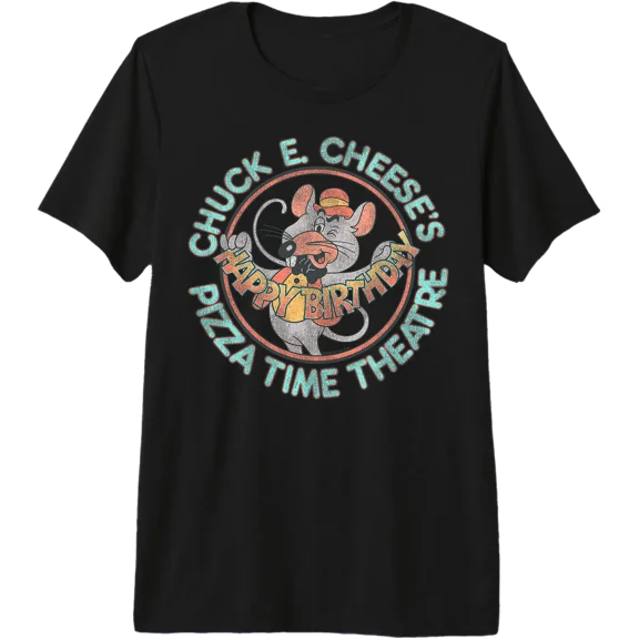 Chuck E. Cheese Happy Birthday Vintage 70'S Design Chuck E. Premium Tri-Blend T-Shirt, Unisex T-Shirt
