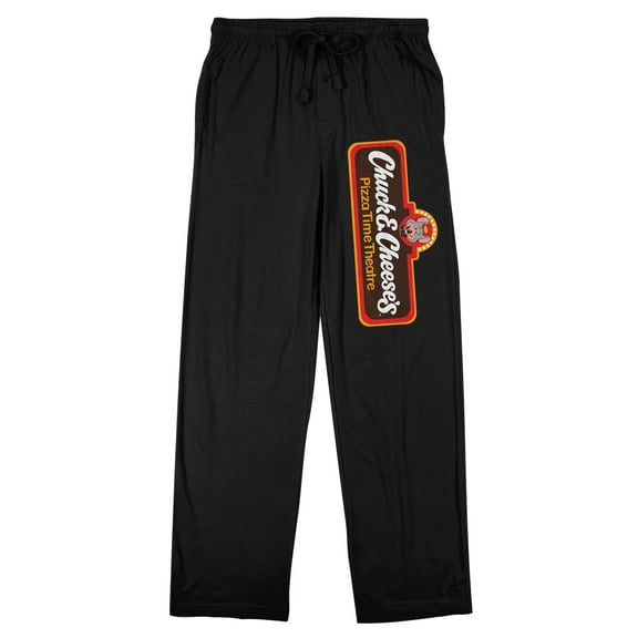 Chuck E. Cheese Logo Men's Black Sleep Pants -Small