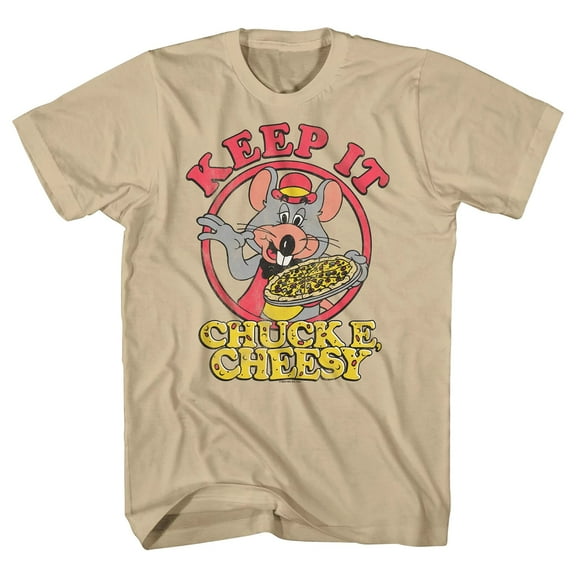 Chuck E Cheese T-Shirt Men's Keep It Cheesy Adult Big and Tall Tee