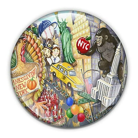 Chuck Fischer's Thanksgiving Day Parade Paperweight in Gift Box, 3 Inch Crystal Dome, Perfect for House Warming Gift