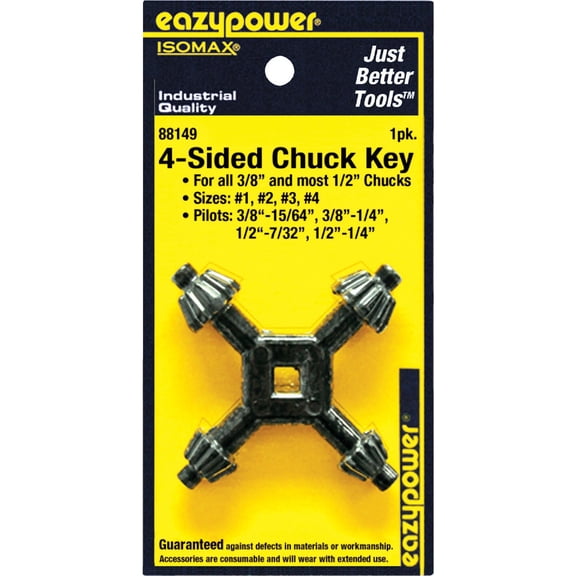 Chuck Key 4-Sided, #1, #2, #3, #4