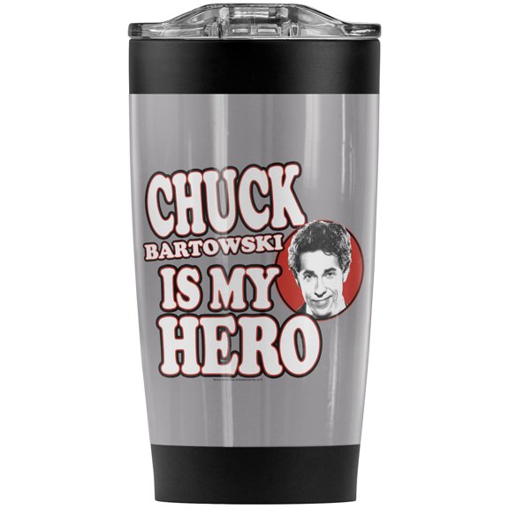 Chuck/My Hero Stainless Steel Tumbler 20 oz Coffee Travel Mug/Cup, Vacuum Insulated & Double Wall with Leakproof Sliding Lid | Great for Hot Drinks and Cold Beverages