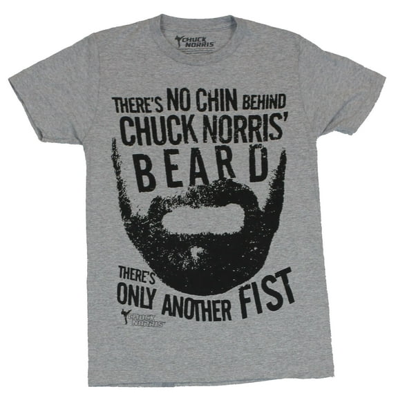 Chuck Norris Mens T-Shirt - "There is No Chin Behind Chucks Beard?." Image