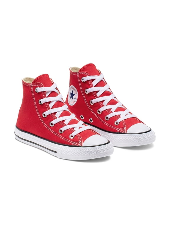 Chuck Taylor All Star High Top Sneaker, Red, 1.5 Little Kid