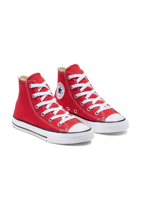 Chuck Taylor All Star High Top Sneaker, Red, 1.5 Little Kid