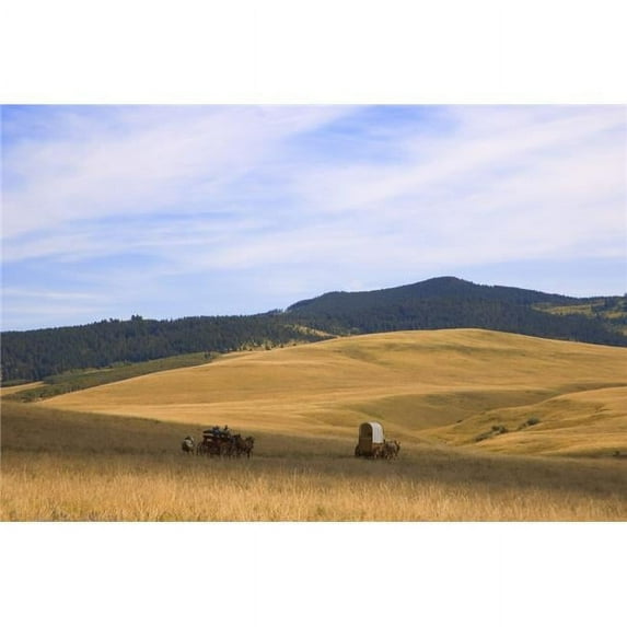 Chuck Wagons Crossing The Prairies Poster Print