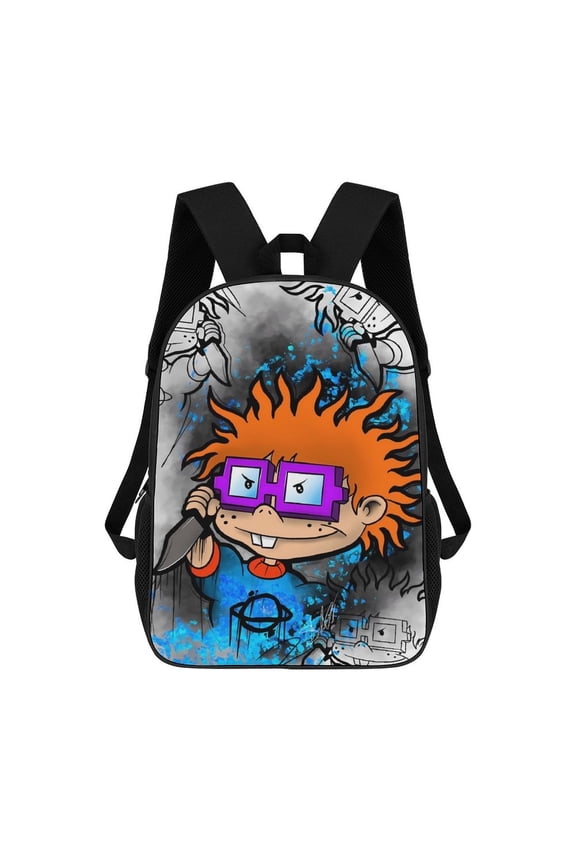 Chuckie-Finster Backpack, Bookbag with Adjustable Shoulder Straps And Large Zip Compartment, Unisex Travel Bags 17 Inch