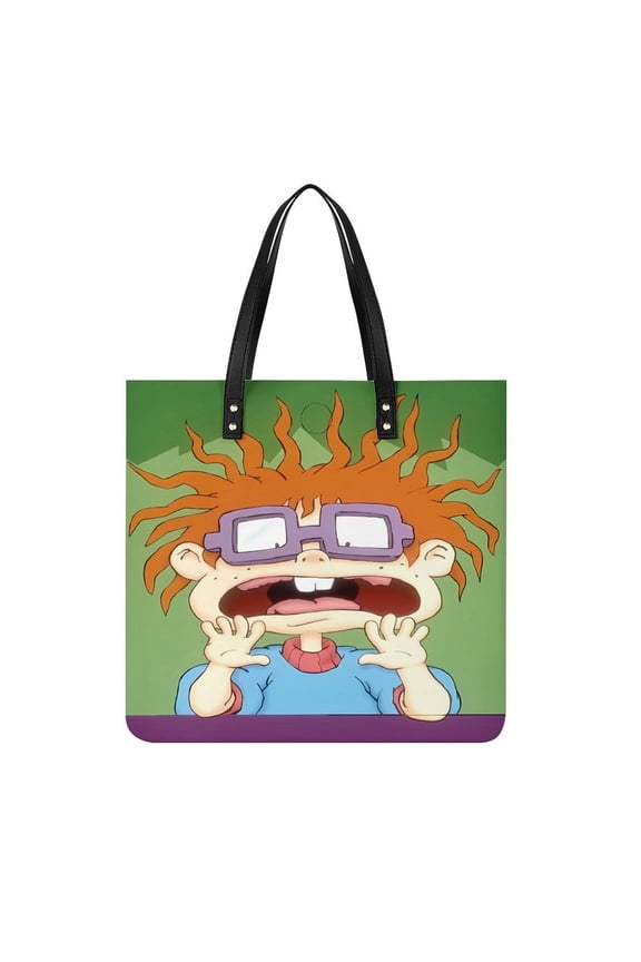 Chuckie-Finster Handbag, Casual PU Leather Tote Bag, Shoulder Handbags with Top Magnetic Snap Closure For Girl Ladies Women Travel Shopping