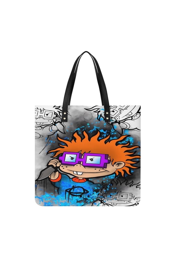 Chuckie-Finster Handbag, Casual PU Leather Tote Bag, Shoulder Handbags with Top Magnetic Snap Closure For Girl Ladies Women Travel Shopping