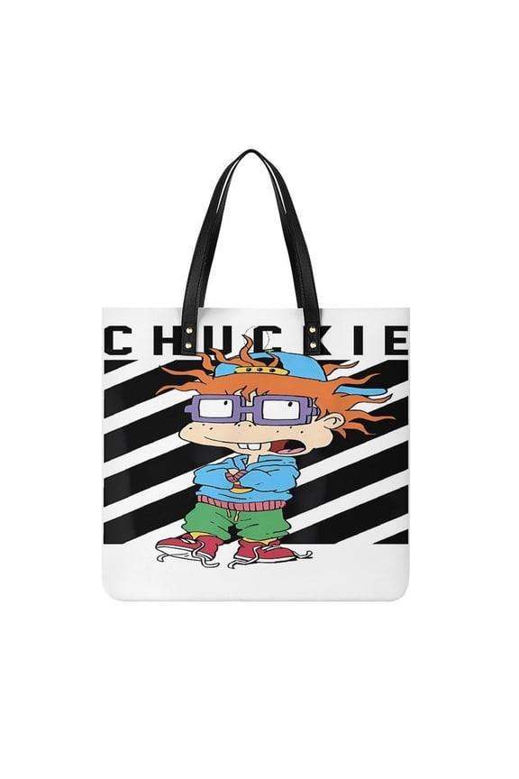 Chuckie-Finster Handbag, Casual PU Leather Tote Bag, Shoulder Handbags with Top Magnetic Snap Closure For Girl Ladies Women Travel Shopping