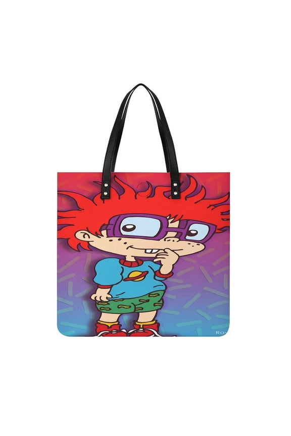 Chuckie-Finster Handbag, Casual PU Leather Tote Bag, Shoulder Handbags with Top Magnetic Snap Closure For Girl Ladies Women Travel Shopping