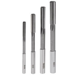 Chucking Reamer Set Lathe Machine Reamer Straight Flute Milling Cutter High Speed Steel H8 Tolerance (6mm-12mm) 4pcs